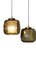 Hanging Window Lamps in Green-Brown Glass by Carl Fagerlund for Orrefors, 1960s, Set of 2, Image 2