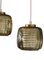 Hanging Window Lamps in Green-Brown Glass by Carl Fagerlund for Orrefors, 1960s, Set of 2, Image 3