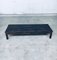 Vintage Low Slat Bench in Stained Pine, 1960s 1