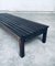 Vintage Low Slat Bench in Stained Pine, 1960s 9