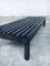 Vintage Low Slat Bench in Stained Pine, 1960s, Image 4