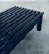 Vintage Low Slat Bench in Stained Pine, 1960s, Image 16