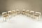 Dining Chairs in White Lacquered Wood and Wicker, Italy, 1980s, Set of 8, Image 1