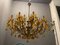 Large Bronze Crystal Chandelier with 24 Lights, 1960s 5
