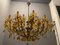Large Bronze Crystal Chandelier with 24 Lights, 1960s 1