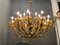 Large Bronze Crystal Chandelier with 24 Lights, 1960s 8