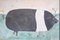 British School Artist, Naive Saddleback Pig, 20. Jh., Acryl an Bord, Gerahmt 1