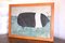 British School Artist, Naive Saddleback Pig, 20e siècle, Acrylique sur Panneau, Encadré 6