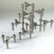Modular Candleholders attributed to W. Stoff & H. Nagel for Bayerische Metall Fabrik, 1970s, Set of 10 5