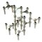Modular Candleholders attributed to W. Stoff & H. Nagel for Bayerische Metall Fabrik, 1970s, Set of 10 1