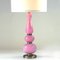 Lámpara de mesa de cerámica rosa, años 60., Imagen 5