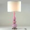 Lampada da tavolo in ceramica rosa, anni '60., Immagine 2