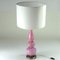 Lampada da tavolo in ceramica rosa, anni '60., Immagine 6