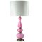 Lámpara de mesa de cerámica rosa, años 60., Imagen 1