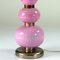 Lámpara de mesa de cerámica rosa, años 60., Imagen 4