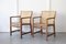 King Chairs Mid-Century attribuées à Rud Thygesen pour Botium, 1960s, Set de 2 1