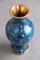 Chinese Jingfa Vases in Enamel, Metal & Wood, 1960s, Set of 3 3