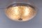 Lampada da soffitto vintage in metallo cromato e vetro di Murano, anni '60, Immagine 2