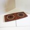 Mid-Century Ceramic and Teak Double Trivet from Wyncraft, England, 1970s 8