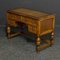 Small Vintage Carved Oak Desk, 1920s, Image 11