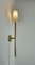 Wandlampen aus Messing & Opalglas, Italien, 1950er 2er Set 6