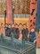 Vue d'un Palais en Asie, XXe Siècle, Peinture sous Verre 7
