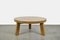 Brutalist Round Coffee Table in Massive Oak, Belgium 1960s 14