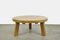 Brutalist Round Coffee Table in Massive Oak, Belgium 1960s 2