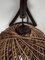 Lampada da parete in vimini e sisal in bambù, Paesi Bassi, anni '60, Immagine 9