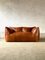 Le Bambole Sofa in Cognac Leather by Mario Bellini for B&B Italia, 1975 8