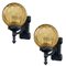 Mid-Century Spanish Light Sconces with Ámbar Cristal Sphere, Set of 2 2