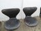 Seven / Sjuan 3107 Chairs in Black Leather by Arne Jacobsen for Fritz Hansen, Denmark, 1967, Set of 6 4