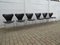 Seven / Sjuan 3107 Chairs in Black Leather by Arne Jacobsen for Fritz Hansen, Denmark, 1967, Set of 6 6