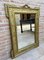 Specchio rettangolare dorato in legno intagliato a mano, 1960, Immagine 2