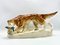 Large Hunting Dog with Duck Figurine in Porcelain from Royal Dux Bohemia, 1940s 1