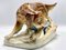 Large Hunting Dog with Duck Figurine in Porcelain from Royal Dux Bohemia, 1940s 3