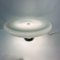Große italienische UFO Tischlampe aus Glas, 1970er 9