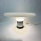 Lámpara de mesa UFO italiana grande de vidrio, años 70, Imagen 2