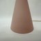 Lampe de Bureau Tipi en Verre Rose Mat de SCE, France, 1970s 12