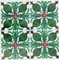 Green Glazed Tiles, Belgium, 1920s, Set of 16 2