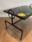 Black and Ceramic Lacquered Metal Coffee Table in the style of Jacques Adnet, 1950s, Image 6