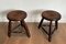 Turned Wooden Stools attributed to Charles Dudouyt, 1950s, Set of 2 3