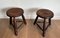 Turned Wooden Stools attributed to Charles Dudouyt, 1950s, Set of 2 2