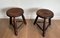 Turned Wooden Stools attributed to Charles Dudouyt, 1950s, Set of 2, Image 2