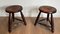 Turned Wooden Stools attributed to Charles Dudouyt, 1950s, Set of 2 12