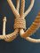Lámpara de araña de cuerda de Audoux Minet, años 50, Imagen 11