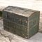 Green Travel Trunk with Italian Fabric Interior, Early 1900s, Image 3