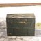 Green Travel Trunk with Italian Fabric Interior, Early 1900s 6