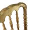 Silla francesa estilo Chiavari en hoja de oro, años 60, Imagen 5