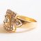 Vintage 18 Karat Gelbgold Ring mit Topas und Diamanten im Brillantschliff, 1960er 8